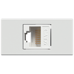 Módulo Branco Brilho Prolongador Fêmea x Fêmea RJ45 Cat6 (41011)