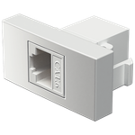 Módulo Branco Brilho Prolongador Fêmea x Fêmea RJ45 Cat6 (41011)