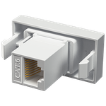Módulo Branco Brilho Prolongador Fêmea x Fêmea RJ45 Cat6 (41011)
