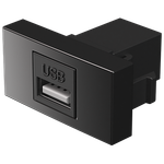 Módulo Conector USB 2.0 Fêmea x Fêmea Preto Brilho(41411)