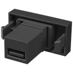 Módulo Conector USB 2.0 Fêmea x Fêmea Preto Brilho(41411)