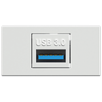 Módulo Conector USB 3.0 Fêmea x Fêmea Branco Branco Fosco (40007)