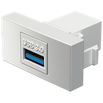 Módulo Conector USB 3.0 Fêmea x Fêmea Branco Branco Fosco (40007)