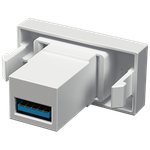 Módulo Conector USB 3.0 Fêmea x Fêmea Branco Branco Fosco (40007)