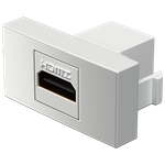 Módulo Conector HDMI Fêmea x Fêmea Branco Branco Fosco (40005)