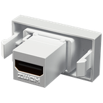 Módulo Conector HDMI Fêmea x Fêmea Branco Branco Fosco (40005)