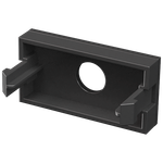 Módulo Visor com Furo para TV/Vídeo Preto Brilho (85049)