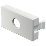 Módulo Visor com Furo para TV/Vídeo Branco Fosco (80116)