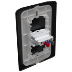 1 Interruptor Paralelo 10A/250Vca Engate Rápido com placa Horizontal Rapid Preta (85006)
