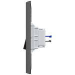 1 Interruptor Simples 10A/250Vca Engate Rápido com placa Vertical Rapid Preta (85007)