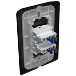 2 Interruptores Simples 10A/250Vca Engate Rápido com placa Rapid Preta (85013)