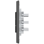 3 Interruptores Simples 10A/250Vca Engate Convencional com placa Rapid Preta (85062)