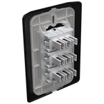 3 Interruptores Simples 10A/250Vca Engate Convencional com placa Rapid Preta (85062)