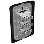 1 Interruptor Simples + 2 Interruptores Paralelos 10A/250Vca Engate Convencional com placa Rapid Preta (85064)