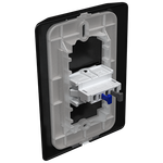 1 Pulsador Campainha 10A/250Vca Engate Rápido com placa Horizontal Rapid Preta (85012)