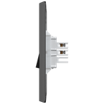 1 Pulsador Campainha 10A/250Vca Engate Convencional com placa Vertical Rapid Preta (85055)