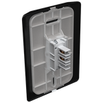 1 Pulsador Campainha 10A/250Vca Engate Convencional com placa Vertical Rapid Preta (85055)