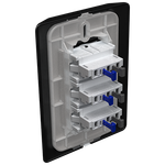 3 Interruptores Simples 10A/250Vca Engate Rápido com placa Rapid Preta (85016)