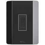 1 Campainha Bivolt 110/220Vca 80dB com placa Vertical Rapid Preta (85027) - Linha Rapid Preta