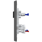 1 Interruptor Simples + 1 Tomada 2P+T 10A/250Vca Engate Rápido com placa Rapid Preta (39529)
