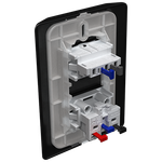 1 Interruptor Simples + 1 Tomada 2P+T 10A/250Vca Engate Rápido com placa Rapid Preta (39529)