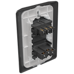 1 Interruptor Simples + 1 Tomada 2P+T 10A/250Vca Engate Convencional com placa Rapid Preta (39592)