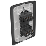 1 Interruptor Paralelo + 1 Tomada 2P+T 10A/250Vca Engate Convencional com placa Rapid Preta (39594)