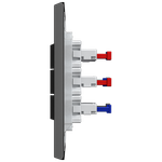 1 Interruptor Simples + 2 Paralelos 10A/250Vca Engate Rápido com placa Rapid Preta (85018)