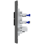 2 Interruptores Simples + 1 Tomada 2P+T 10A/250Vca Engate Rápido com placa Rapid Preta (39538)