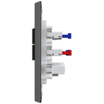 1 Interruptor Simples + 1 Paralelo + 1 Tomada 2P+T 10A/250Vca Engate Rápido com placa Rapid Preta (39539)