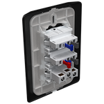 1 Interruptor Simples + 1 Paralelo + 1 Tomada 2P+T 10A/250Vca Engate Rápido com placa Rapid Preta (39539)