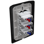 1 Interruptor Simples + 2 Paralelos 10A/250Vca Engate Rápido com placa Rapid Preta (85018)