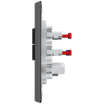 2 Interruptores Paralelos + 1 Tomada 2P+T 10A/250Vca Engate Rápido com placa Rapid Preta (39540)