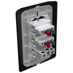 2 Interruptores Paralelos + 1 Tomada 2P+T 10A/250Vca Engate Rápido com placa Rapid Preta (39540)