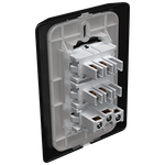 2 Interruptores Simples + 1 Tomada 2P+T 10A/250Vca Engate Convencional com placa Rapid Preta (39589)