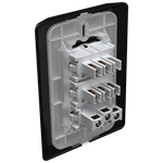 1 Interruptor Simples + 1 Interruptor Paralelo + 1 Tomada 2P+T 10A/250Vca Engate Convencional com placa Rapid Preta (39590)