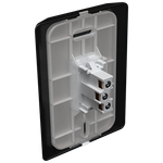 1 Tomada 2P+T 10A/250Vca Engate Convencional com placa Vertical Rapid Preta (39597)