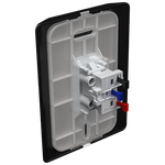 1 Tomada 2P+T 10A/250Vca Engate Rápido com placa Vertical Rapid Preta (39532)