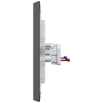 1 Tomada 2P+T 10A/250Vca Engate Rápido com placa Horizontal Rapid Preta (39534)