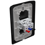 1 Tomada 2P+T 10A/250Vca Engate Rápido com placa Horizontal Rapid Preta (39534)