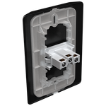 1 Tomada 2P+T 20A, 250Vca Engate Convencional com placa Horizontal Rapid Preta (39577)