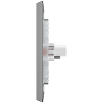 1 Tomada 2P+T 20A, 250Vca Vermelha Engate Convencional com placa Horizontal Rapid Preta (39602)