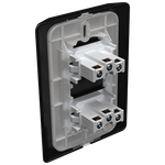 Tomada Dupla 2P+T 20A/250Vca com Placa Rapid Preta, Engate Convencional (39578)