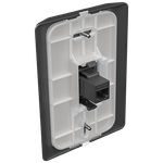 Prolongador Fêmea x Fêmea RJ45 Cat6 com placa Vertical Rapid Preta (41423V)