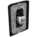 1 Tomada RJ45 / Cat5e com placa Horizontal Rapid Preta (41404H)