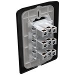 3 Tomadas 2P+T 10A/250Vca Engate Convencional com placa Rapid Preta (39758)