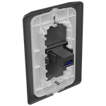 Conector USB 3.0 Fêmea x Fêmea com placa Horiz Rapid Preta (41416H)