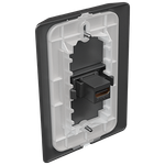Conector HDMI Fêmea x Fêmea com placa Horizontal Rapid Preta (41414H)