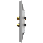 4 Módulos Distanciados com Conector Coaxial A+V com placa 4X4 Rapid Preta (85066)