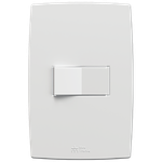 1 Interruptor Simples 10A/250Vca Engate Convencional com placa Horizontal Mec-Plus (81100)